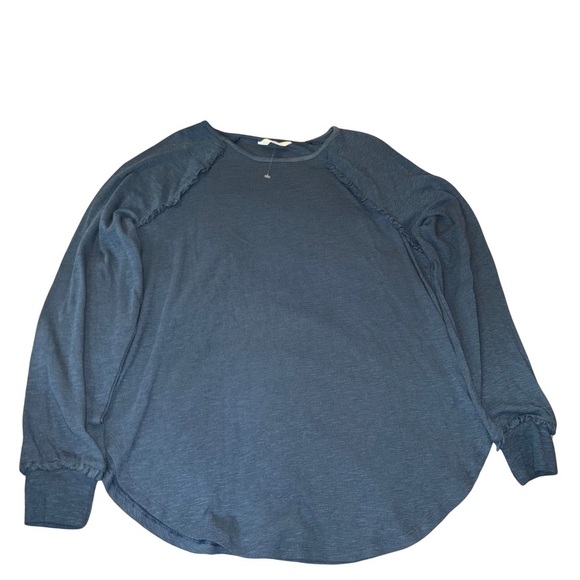 LC Lauren Conrad Teal Knit Top w/ Ruffles, NWOT - Picture 1 of 6